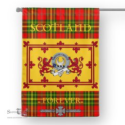 Scotstee Tartan House Flag Leask Clan Badge Tartan Garden Flag - The Lion Rampant Scotland, Tartan Garden Flag, Tartan House Flag, Tartan Flag, Crest Garden Flag, Garden Flag, Ireland Garden Flag, Family Crest, Custom Flag, Custom Garden Flag, Ireland Custom Flag, Clan Tartan Flags