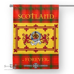 Scotstee Tartan House Flag Darroch Clan Badge Tartan Garden Flag - The Lion Rampant Scotland, Tartan Garden Flag, Tartan House Flag, Tartan Flag, Crest Garden Flag, Garden Flag, Ireland Garden Flag, Family Crest, Custom Flag, Custom Garden Flag, Ireland Custom Flag, Clan Tartan Flags
