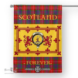 Scotstee Tartan House Flag Fraser Of Lovat Tartan Garden Flag - The Lion Rampant Scotland, Tartan Garden Flag, Tartan House Flag, Tartan Flag, Crest Garden Flag, Garden Flag, Ireland Garden Flag, Family Crest, Custom Flag, Custom Garden Flag, Ireland Custom Flag, Clan Tartan Flags