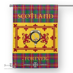 Scotstee Tartan House Flag Hopkirk Tartan Garden Flag - The Lion Rampant Scotland, Tartan Garden Flag, Tartan House Flag, Tartan Flag, Crest Garden Flag, Garden Flag, Ireland Garden Flag, Family Crest, Custom Flag, Custom Garden Flag, Ireland Custom Flag, Clan Tartan Flags