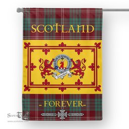 Scotstee Tartan House Flag Crawford Clan Badge Tartan Garden Flag - The Lion Rampant Scotland, Tartan Garden Flag, Tartan House Flag, Tartan Flag, Crest Garden Flag, Garden Flag, Ireland Garden Flag, Family Crest, Custom Flag, Custom Garden Flag, Ireland Custom Flag, Clan Tartan Flags