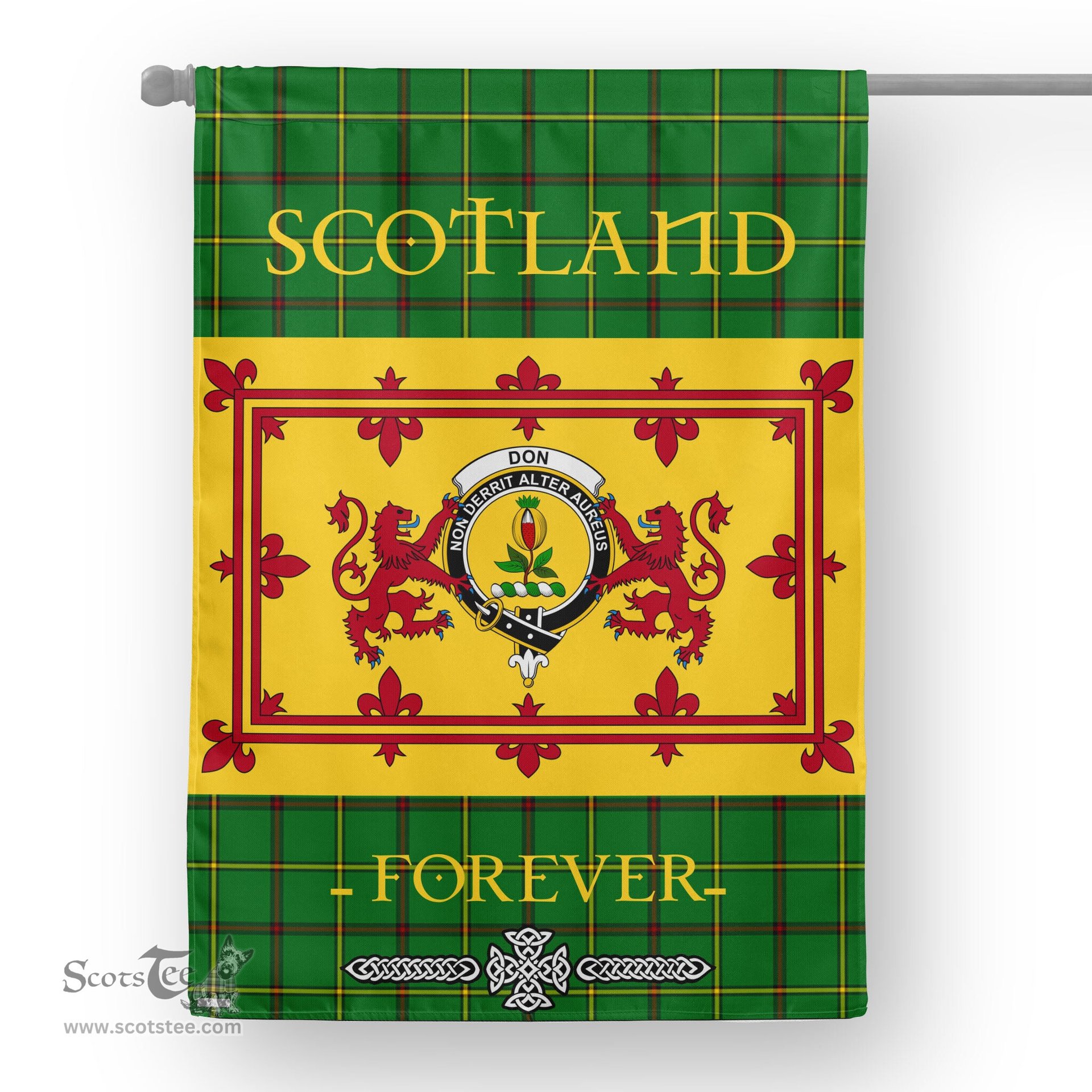 Scotstee Tartan House Flag Don Tartan Garden Flag - The Lion Rampant Scotland, Tartan Garden Flag, Tartan House Flag, Tartan Flag, Crest Garden Flag, Garden Flag, Ireland Garden Flag, Family Crest, Custom Flag, Custom Garden Flag, Ireland Custom Flag, Clan Tartan Flags