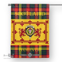 Scotstee Tartan House Flag Buchanan Tartan Garden Flag - The Lion Rampant Scotland, Tartan Garden Flag, Tartan House Flag, Tartan Flag, Crest Garden Flag, Garden Flag, Ireland Garden Flag, Family Crest, Custom Flag, Custom Garden Flag, Ireland Custom Flag, Clan Tartan Flags