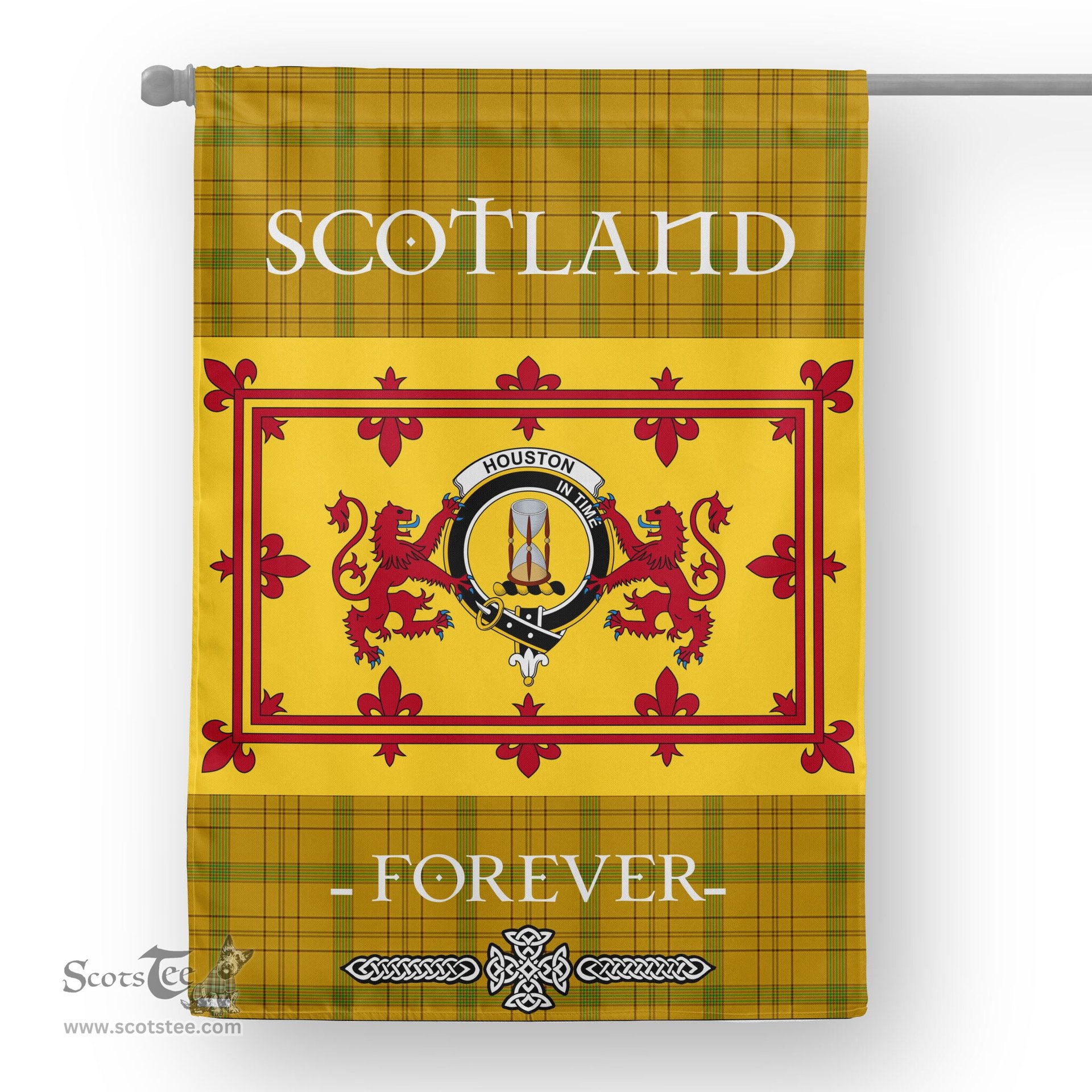 Scotstee Tartan House Flag Houston Tartan Garden Flag - The Lion Rampant Scotland, Tartan Garden Flag, Tartan House Flag, Tartan Flag, Crest Garden Flag, Garden Flag, Ireland Garden Flag, Family Crest, Custom Flag, Custom Garden Flag, Ireland Custom Flag, Clan Tartan Flags