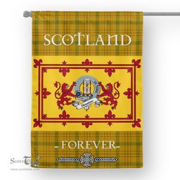 Scotstee Tartan House Flag Houston Clan Badge Tartan Garden Flag - The Lion Rampant Scotland, Tartan Garden Flag, Tartan House Flag, Tartan Flag, Crest Garden Flag, Garden Flag, Ireland Garden Flag, Family Crest, Custom Flag, Custom Garden Flag, Ireland Custom Flag, Clan Tartan Flags