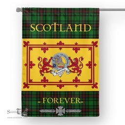 Scotstee Tartan House Flag Beveridge Clan Badge Tartan Garden Flag - The Lion Rampant Scotland, Tartan Garden Flag, Tartan House Flag, Tartan Flag, Crest Garden Flag, Garden Flag, Ireland Garden Flag, Family Crest, Custom Flag, Custom Garden Flag, Ireland Custom Flag, Clan Tartan Flags