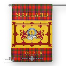 Scotstee Tartan House Flag Bain Clan Badge Tartan Garden Flag - The Lion Rampant Scotland, Tartan Garden Flag, Tartan House Flag, Tartan Flag, Crest Garden Flag, Garden Flag, Ireland Garden Flag, Family Crest, Custom Flag, Custom Garden Flag, Ireland Custom Flag, Clan Tartan Flags