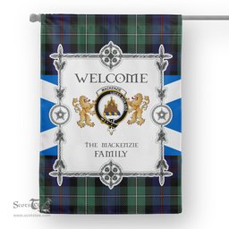 Scotstee Shop MacKenzie Modern Blue Tartan Garden Flag - Tartan Flag Clan Badge Scottish Tartan House Flag, tartan garden flag, Tartan Flag, Crest Garden Flag, Garden Flag, Ireland Garden Flag, Family Crest, Custom Flag, Custom Garden Flag, Ireland Custom Flag, clan tartan flags