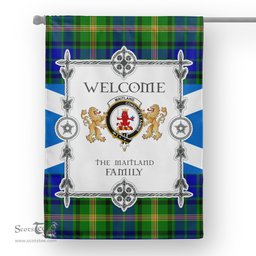 Scotstee Shop Maitland Tartan Garden Flag - Tartan Flag Clan Badge Scottish Tartan House Flag, tartan garden flag, Tartan Flag, Crest Garden Flag, Garden Flag, Ireland Garden Flag, Family Crest, Custom Flag, Custom Garden Flag, Ireland Custom Flag, clan tartan flags