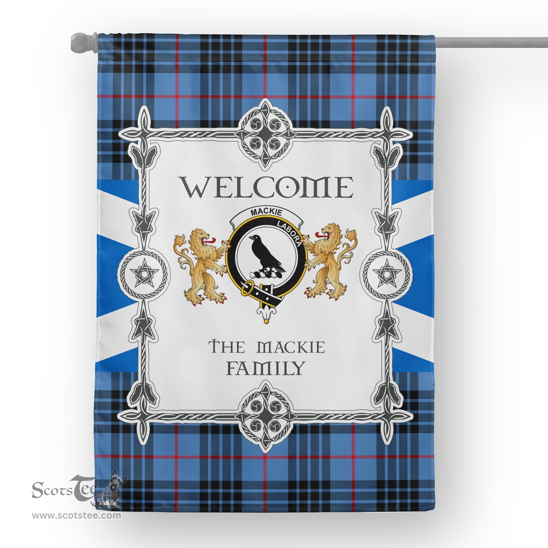 Scotstee Shop MacKie Ancient Tartan Garden Flag - Tartan Flag Clan Badge Scottish Tartan House Flag, tartan garden flag, Tartan Flag, Crest Garden Flag, Garden Flag, Ireland Garden Flag, Family Crest, Custom Flag, Custom Garden Flag, Ireland Custom Flag, clan tartan flags