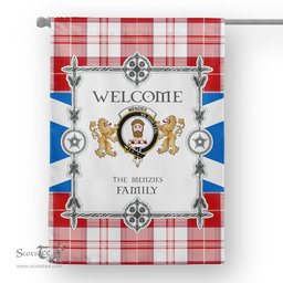 Scotstee Shop MenZies Tartan Garden Flag - Tartan Flag Clan Badge Scottish Tartan House Flag, tartan garden flag, Tartan Flag, Crest Garden Flag, Garden Flag, Ireland Garden Flag, Family Crest, Custom Flag, Custom Garden Flag, Ireland Custom Flag, clan tartan flags