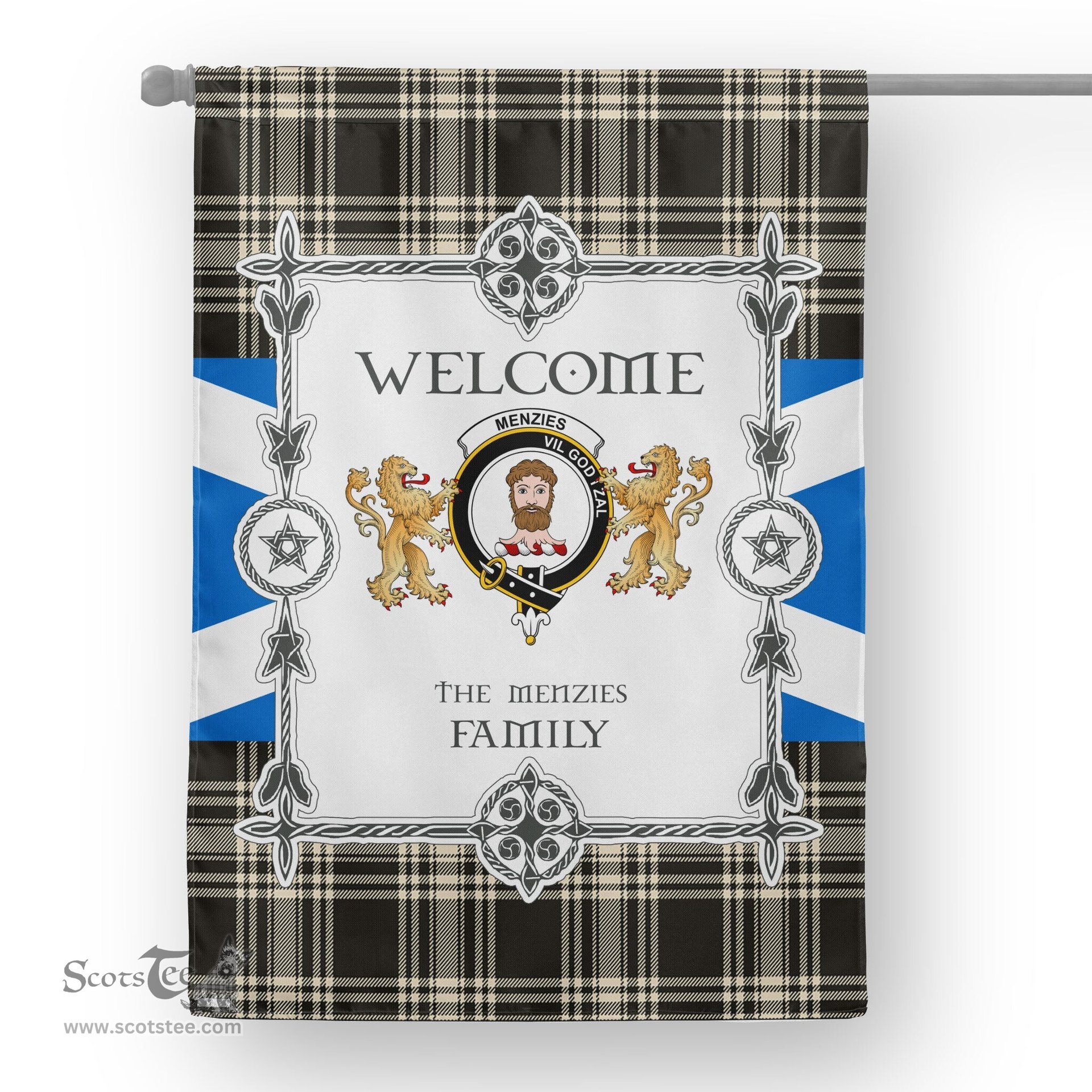 Scotstee Shop Menzies Ancient Tartan Garden Flag - Tartan Flag Clan Badge Scottish Tartan House Flag, tartan garden flag, Tartan Flag, Crest Garden Flag, Garden Flag, Ireland Garden Flag, Family Crest, Custom Flag, Custom Garden Flag, Ireland Custom Flag, clan tartan flags