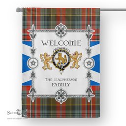 Scotstee Shop MacPherson Weathered Tartan Garden Flag - Tartan Flag Clan Badge Scottish Tartan House Flag, tartan garden flag, Tartan Flag, Crest Garden Flag, Garden Flag, Ireland Garden Flag, Family Crest, Custom Flag, Custom Garden Flag, Ireland Custom Flag, clan tartan flags