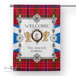 Scotstee Shop MacRae Modern Tartan Garden Flag - Tartan Flag Clan Badge Scottish Tartan House Flag, tartan garden flag, Tartan Flag, Crest Garden Flag, Garden Flag, Ireland Garden Flag, Family Crest, Custom Flag, Custom Garden Flag, Ireland Custom Flag, clan tartan flags