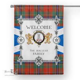 Scotstee Shop MacLean Of Duart Ancient Tartan Garden Flag - Tartan Flag Clan Badge Scottish Tartan House Flag, tartan garden flag, Tartan Flag, Crest Garden Flag, Garden Flag, Ireland Garden Flag, Family Crest, Custom Flag, Custom Garden Flag, Ireland Custom Flag, clan tartan flags