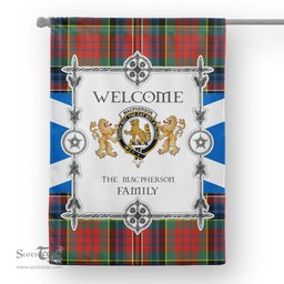 Scotstee Shop MacPherson Ancient Tartan Garden Flag - Tartan Flag Clan Badge Scottish Tartan House Flag, tartan garden flag, Tartan Flag, Crest Garden Flag, Garden Flag, Ireland Garden Flag, Family Crest, Custom Flag, Custom Garden Flag, Ireland Custom Flag, clan tartan flags