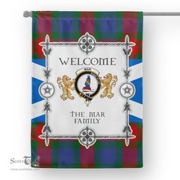 Scotstee Shop Mar Tartan Garden Flag - Tartan Flag Clan Badge Scottish Tartan House Flag, tartan garden flag, Tartan Flag, Crest Garden Flag, Garden Flag, Ireland Garden Flag, Family Crest, Custom Flag, Custom Garden Flag, Ireland Custom Flag, clan tartan flags