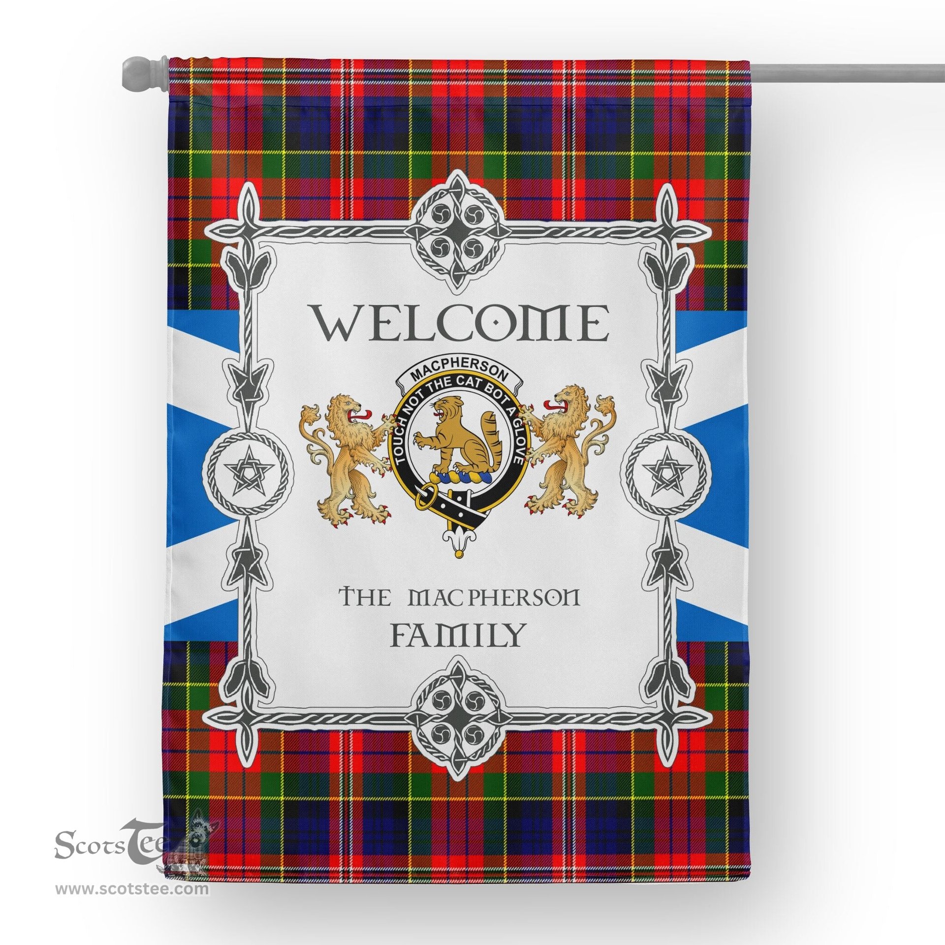 Scotstee Shop MacPherson Modern Tartan Garden Flag - Tartan Flag Clan Badge Scottish Tartan House Flag, tartan garden flag, Tartan Flag, Crest Garden Flag, Garden Flag, Ireland Garden Flag, Family Crest, Custom Flag, Custom Garden Flag, Ireland Custom Flag, clan tartan flags