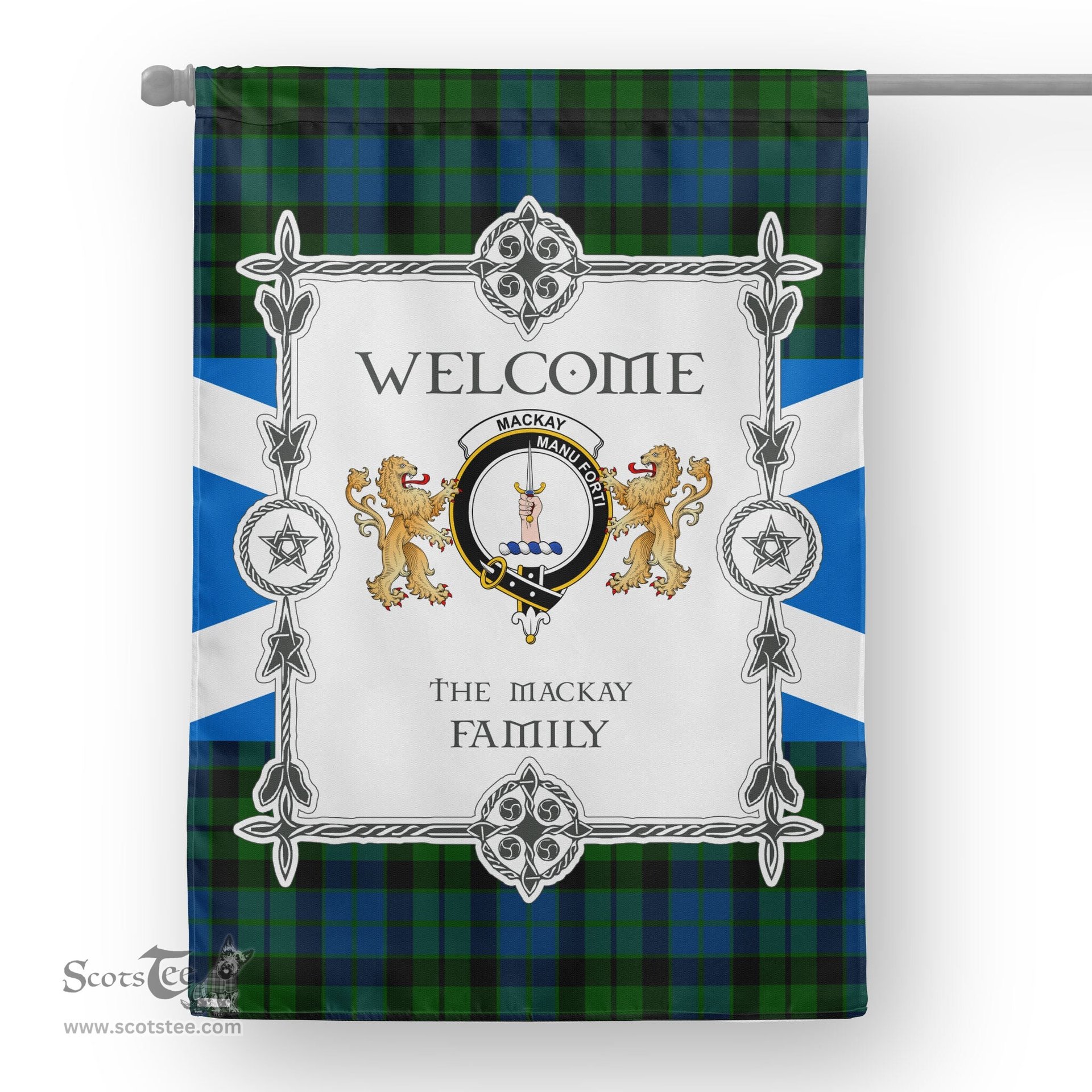 Scotstee Shop MacKay Modern Tartan Garden Flag - Tartan Flag Clan Badge Scottish Tartan House Flag, tartan garden flag, Tartan Flag, Crest Garden Flag, Garden Flag, Ireland Garden Flag, Family Crest, Custom Flag, Custom Garden Flag, Ireland Custom Flag, clan tartan flags