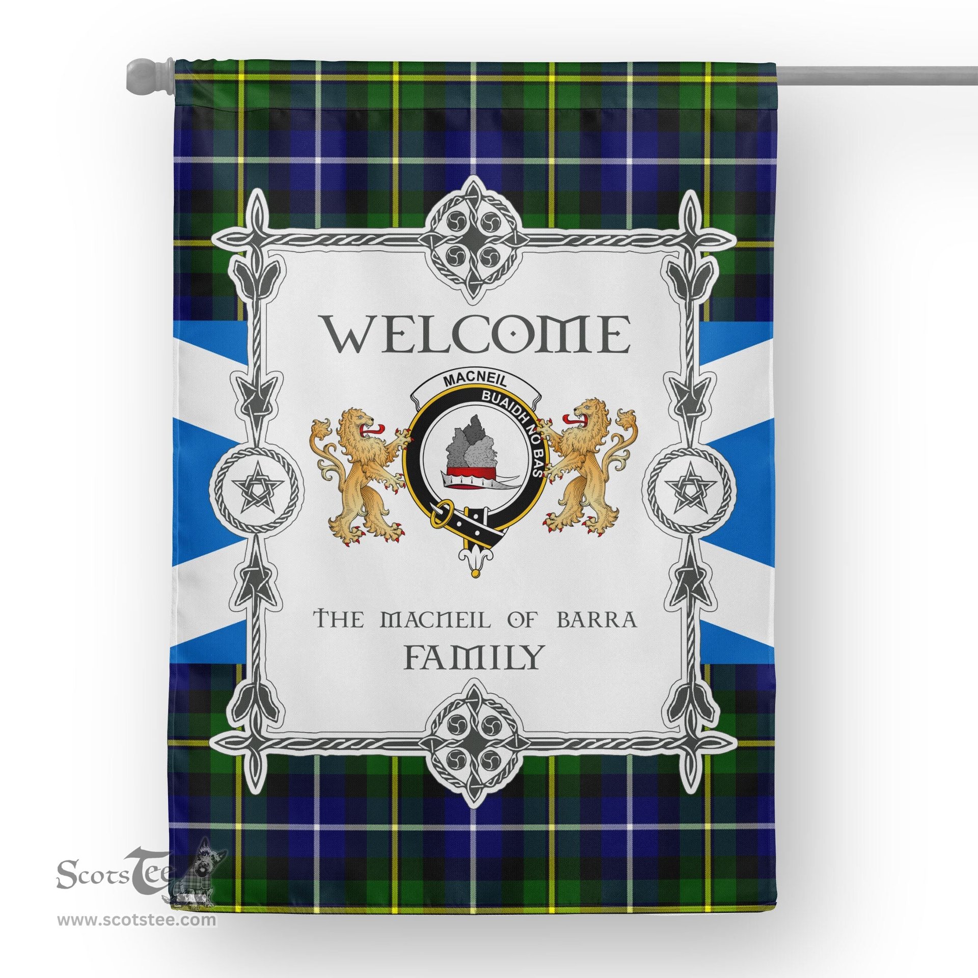Scotstee Shop MacNeill Of Barra Modern Tartan Garden Flag - Tartan Flag Clan Badge Scottish Tartan House Flag, tartan garden flag, Tartan Flag, Crest Garden Flag, Garden Flag, Ireland Garden Flag, Family Crest, Custom Flag, Custom Garden Flag, Ireland Custom Flag, clan tartan flags