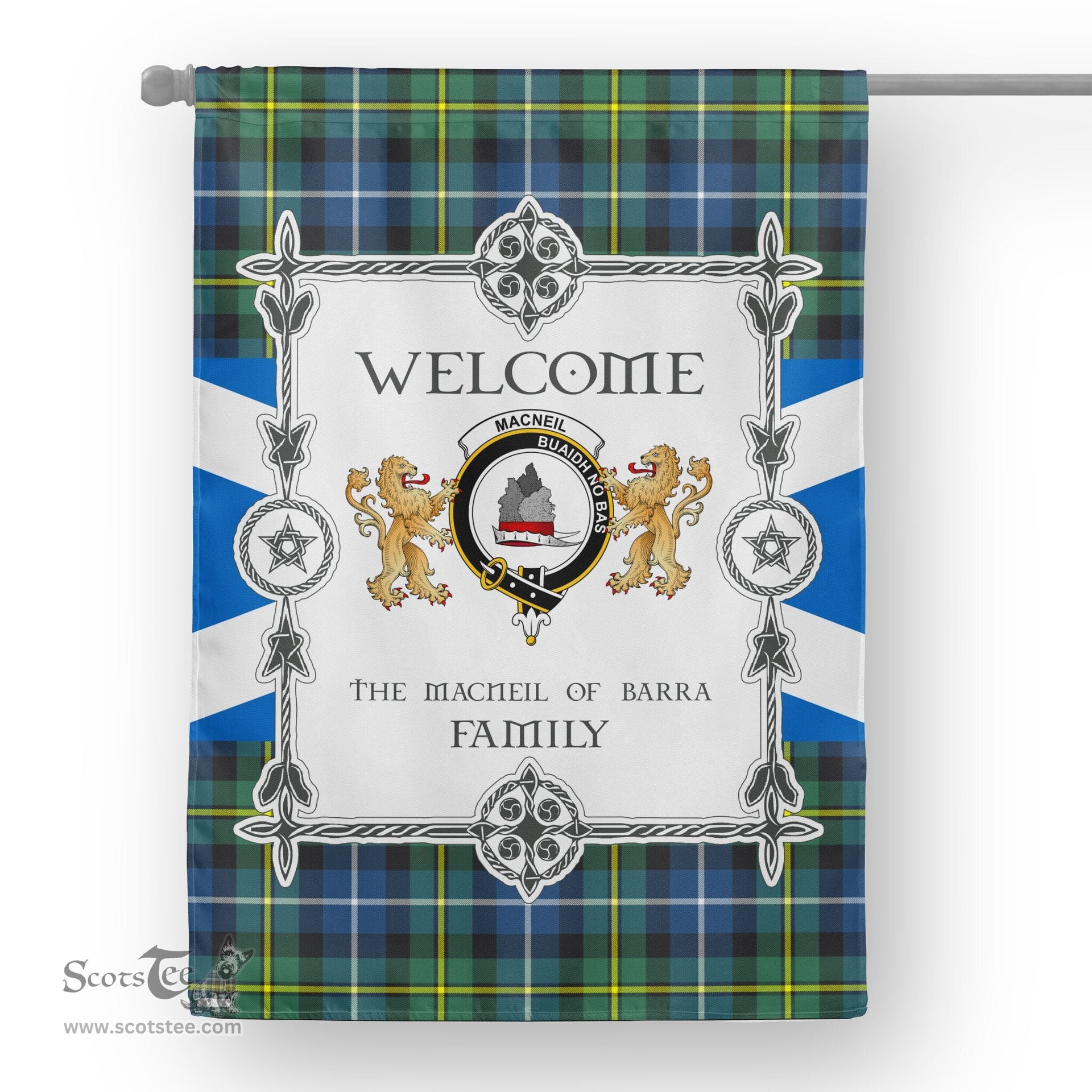 Scotstee Shop MacNeill Of Barra Ancient Tartan Garden Flag - Tartan Flag Clan Badge Scottish Tartan House Flag, tartan garden flag, Tartan Flag, Crest Garden Flag, Garden Flag, Ireland Garden Flag, Family Crest, Custom Flag, Custom Garden Flag, Ireland Custom Flag, clan tartan flags