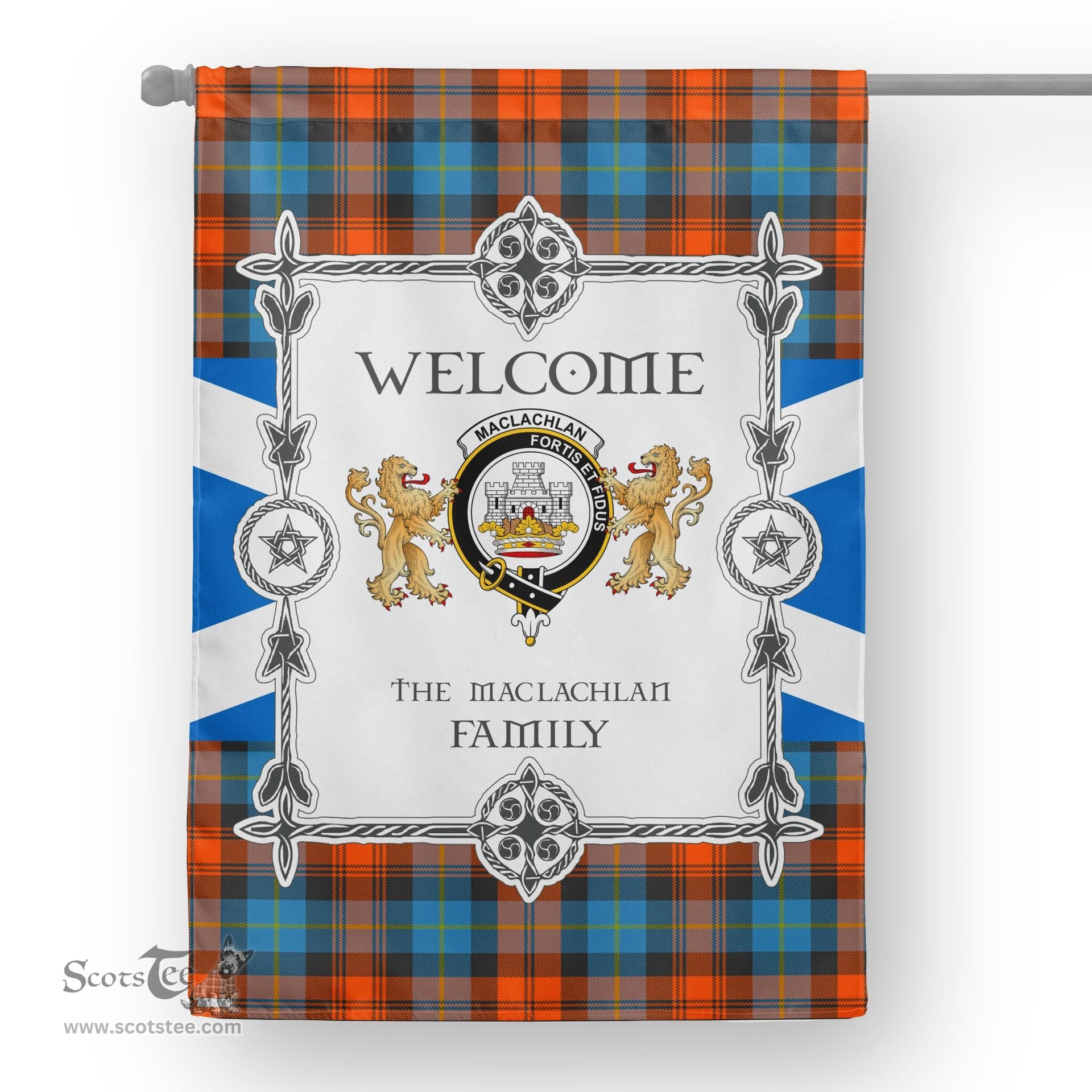 Scotstee Shop MacLachlan Ancient Tartan Garden Flag - Tartan Flag Clan Badge Scottish Tartan House Flag, tartan garden flag, Tartan Flag, Crest Garden Flag, Garden Flag, Ireland Garden Flag, Family Crest, Custom Flag, Custom Garden Flag, Ireland Custom Flag, clan tartan flags