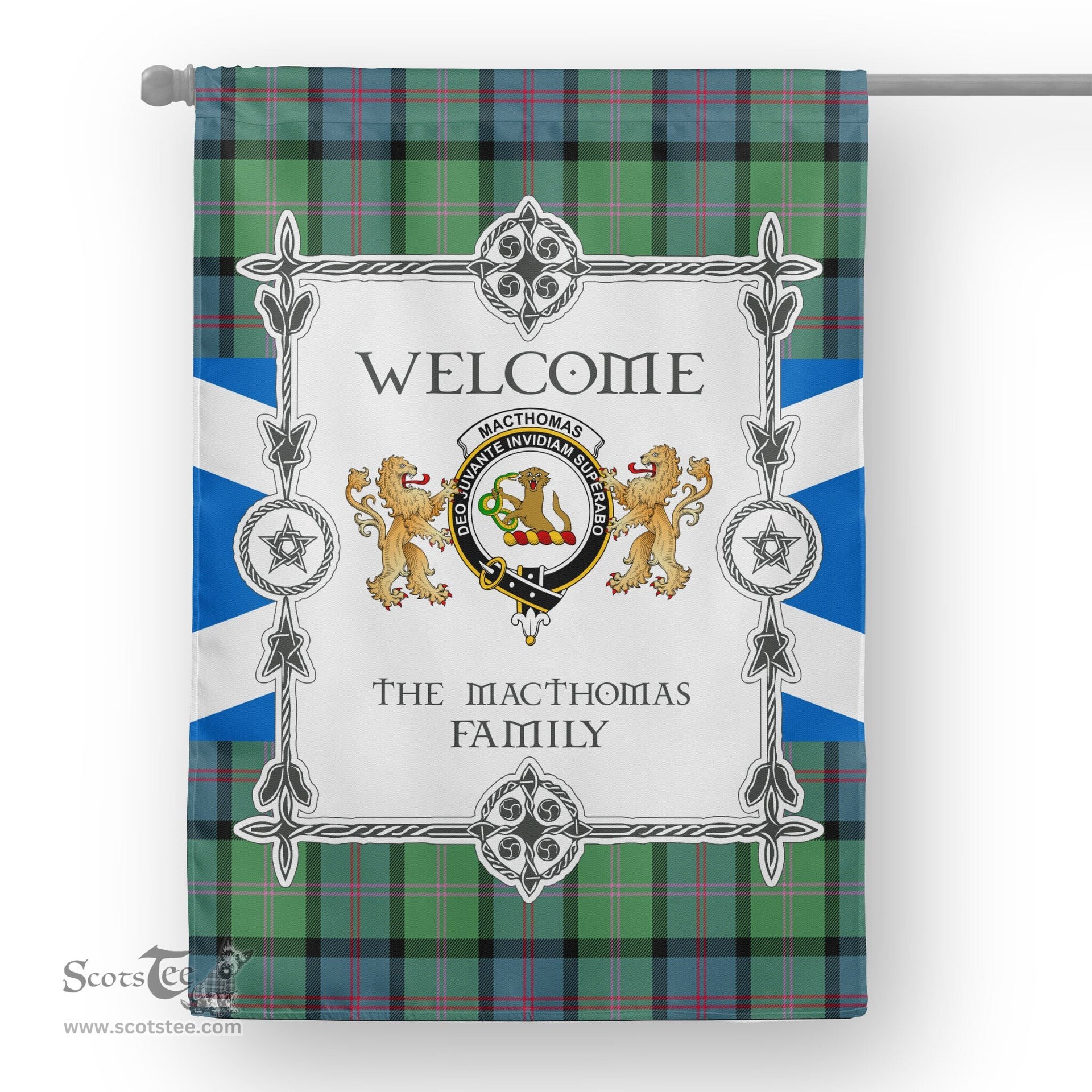 Scotstee Shop MacThomas Ancient Tartan Garden Flag - Tartan Flag Clan Badge Scottish Tartan House Flag, tartan garden flag, Tartan Flag, Crest Garden Flag, Garden Flag, Ireland Garden Flag, Family Crest, Custom Flag, Custom Garden Flag, Ireland Custom Flag, clan tartan flags