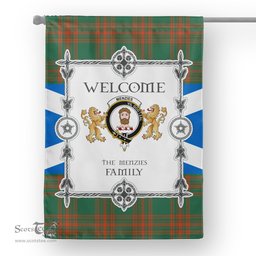 Scotstee Shop Menzies Green Ancient Tartan Garden Flag - Tartan Flag Clan Badge Scottish Tartan House Flag, tartan garden flag, Tartan Flag, Crest Garden Flag, Garden Flag, Ireland Garden Flag, Family Crest, Custom Flag, Custom Garden Flag, Ireland Custom Flag, clan tartan flags