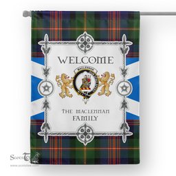 Scotstee Shop MacLennan Tartan Garden Flag - Tartan Flag Clan Badge Scottish Tartan House Flag, tartan garden flag, Tartan Flag, Crest Garden Flag, Garden Flag, Ireland Garden Flag, Family Crest, Custom Flag, Custom Garden Flag, Ireland Custom Flag, clan tartan flags