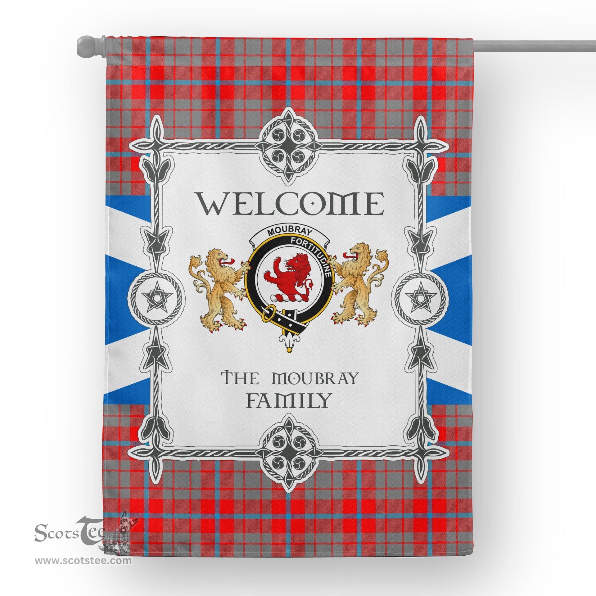 Scotstee Shop Moubray Tartan Garden Flag - Tartan Flag Clan Badge Scottish Tartan House Flag, tartan garden flag, Tartan Flag, Crest Garden Flag, Garden Flag, Ireland Garden Flag, Family Crest, Custom Flag, Custom Garden Flag, Ireland Custom Flag, clan tartan flags