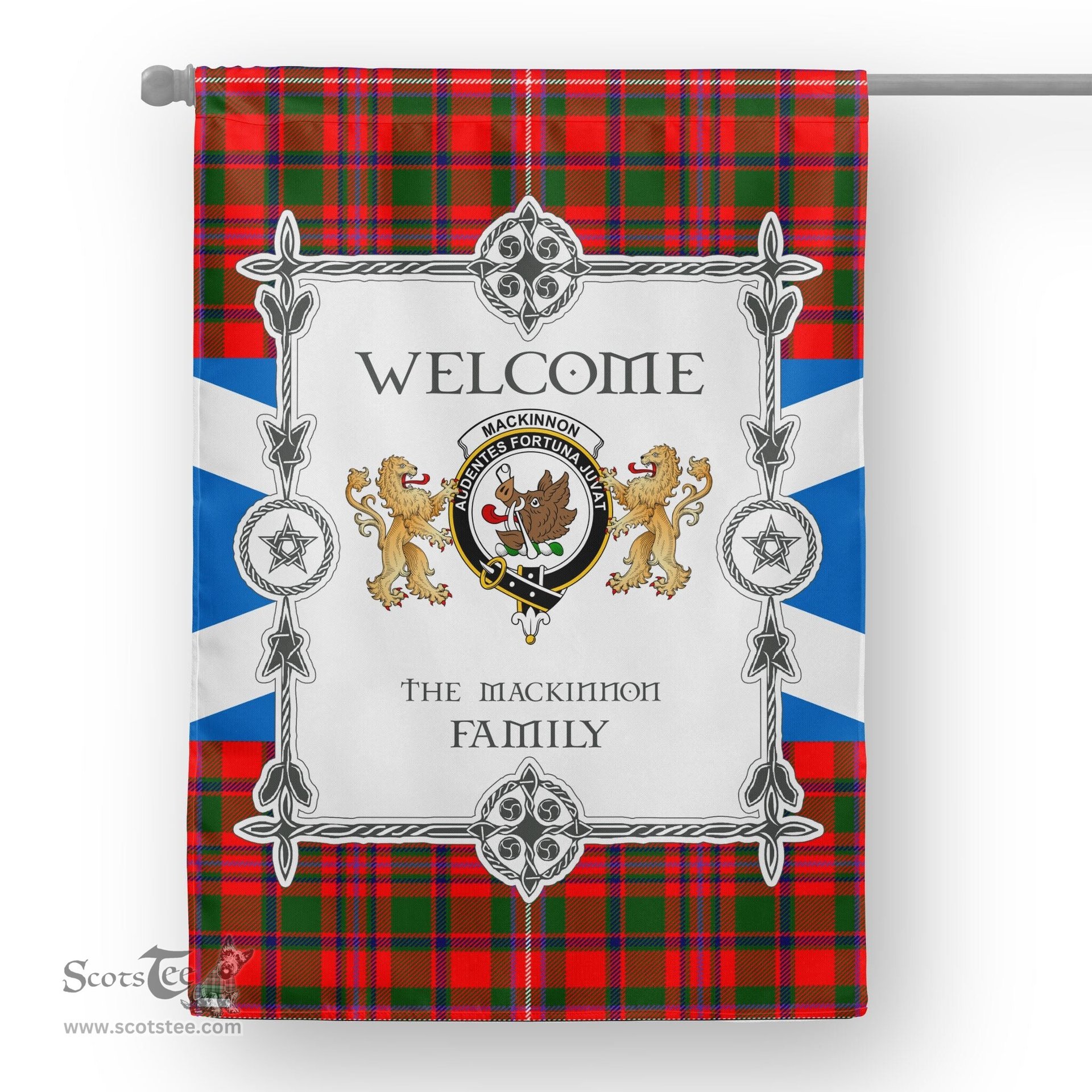 Scotstee Shop MacKinnon Modern Tartan Garden Flag - Tartan Flag Clan Badge Scottish Tartan House Flag, tartan garden flag, Tartan Flag, Crest Garden Flag, Garden Flag, Ireland Garden Flag, Family Crest, Custom Flag, Custom Garden Flag, Ireland Custom Flag, clan tartan flags