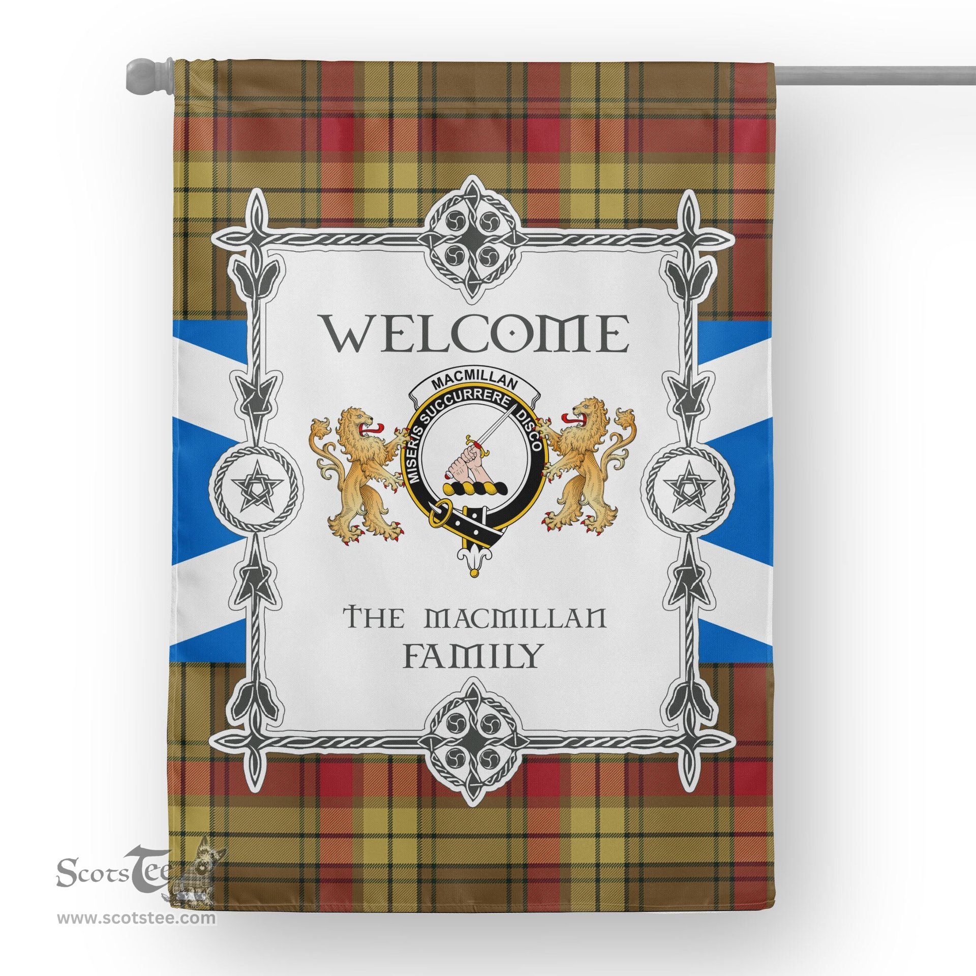 Scotstee Shop MacMillan Old Weathered Tartan Garden Flag - Tartan Flag Clan Badge Scottish Tartan House Flag, tartan garden flag, Tartan Flag, Crest Garden Flag, Garden Flag, Ireland Garden Flag, Family Crest, Custom Flag, Custom Garden Flag, Ireland Custom Flag, clan tartan flags