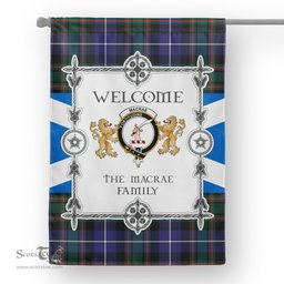 Scotstee Shop MacRae Tartan Garden Flag - Tartan Flag Clan Badge Scottish Tartan House Flag, tartan garden flag, Tartan Flag, Crest Garden Flag, Garden Flag, Ireland Garden Flag, Family Crest, Custom Flag, Custom Garden Flag, Ireland Custom Flag, clan tartan flags
