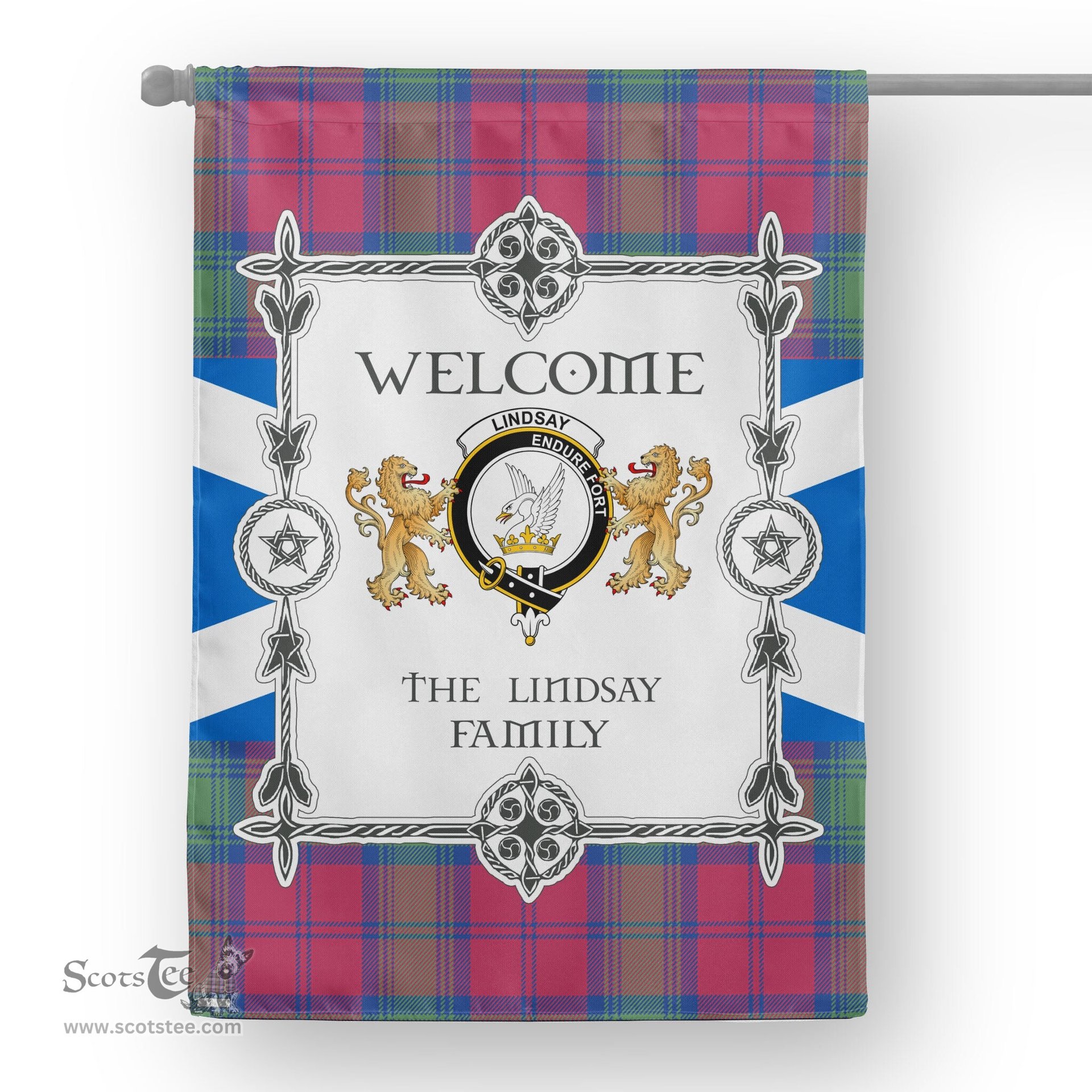 Lindsay Ancient Tartan Garden Flag - Tartan Flag Clan Badge Scottish Tartan House Flag, tartan garden flag, Tartan Flag, Crest Garden Flag, Garden Flag, Ireland Garden Flag, Family Crest, Custom Flag, Custom Garden Flag, Ireland Custom Flag, clan tartan flags