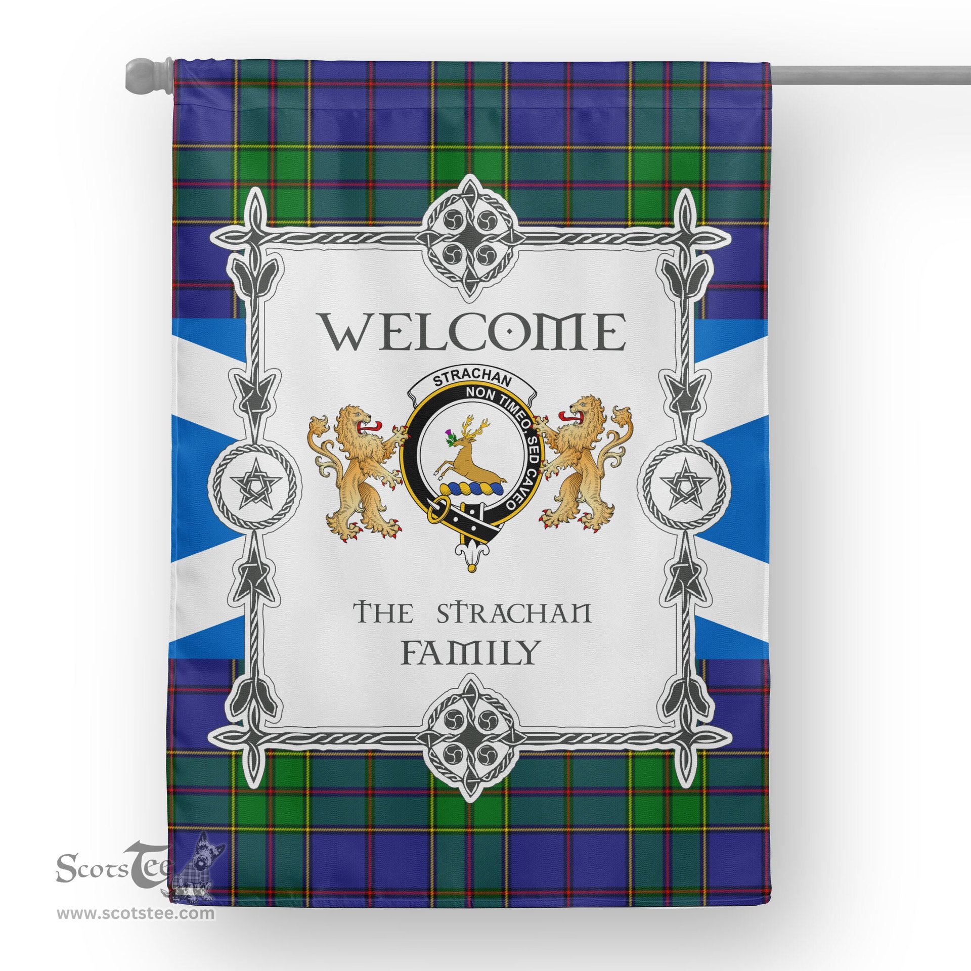 Scotstee Shop Strachan Tartan Garden Flag - Tartan Flag Clan Badge Scottish Tartan House Flag, tartan garden flag, Tartan Flag, Crest Garden Flag, Garden Flag, Ireland Garden Flag, Family Crest, Custom Flag, Custom Garden Flag, Ireland Custom Flag, clan tartan flags