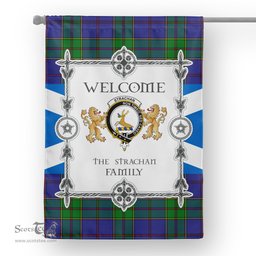Scotstee Shop Strachan Tartan Garden Flag - Tartan Flag Clan Badge Scottish Tartan House Flag, tartan garden flag, Tartan Flag, Crest Garden Flag, Garden Flag, Ireland Garden Flag, Family Crest, Custom Flag, Custom Garden Flag, Ireland Custom Flag, clan tartan flags