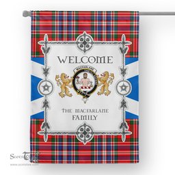 Scotstee Shop MacFarlane Modern Tartan Garden Flag - Tartan Flag Clan Badge Scottish Tartan House Flag, tartan garden flag, Tartan Flag, Crest Garden Flag, Garden Flag, Ireland Garden Flag, Family Crest, Custom Flag, Custom Garden Flag, Ireland Custom Flag, clan tartan flags
