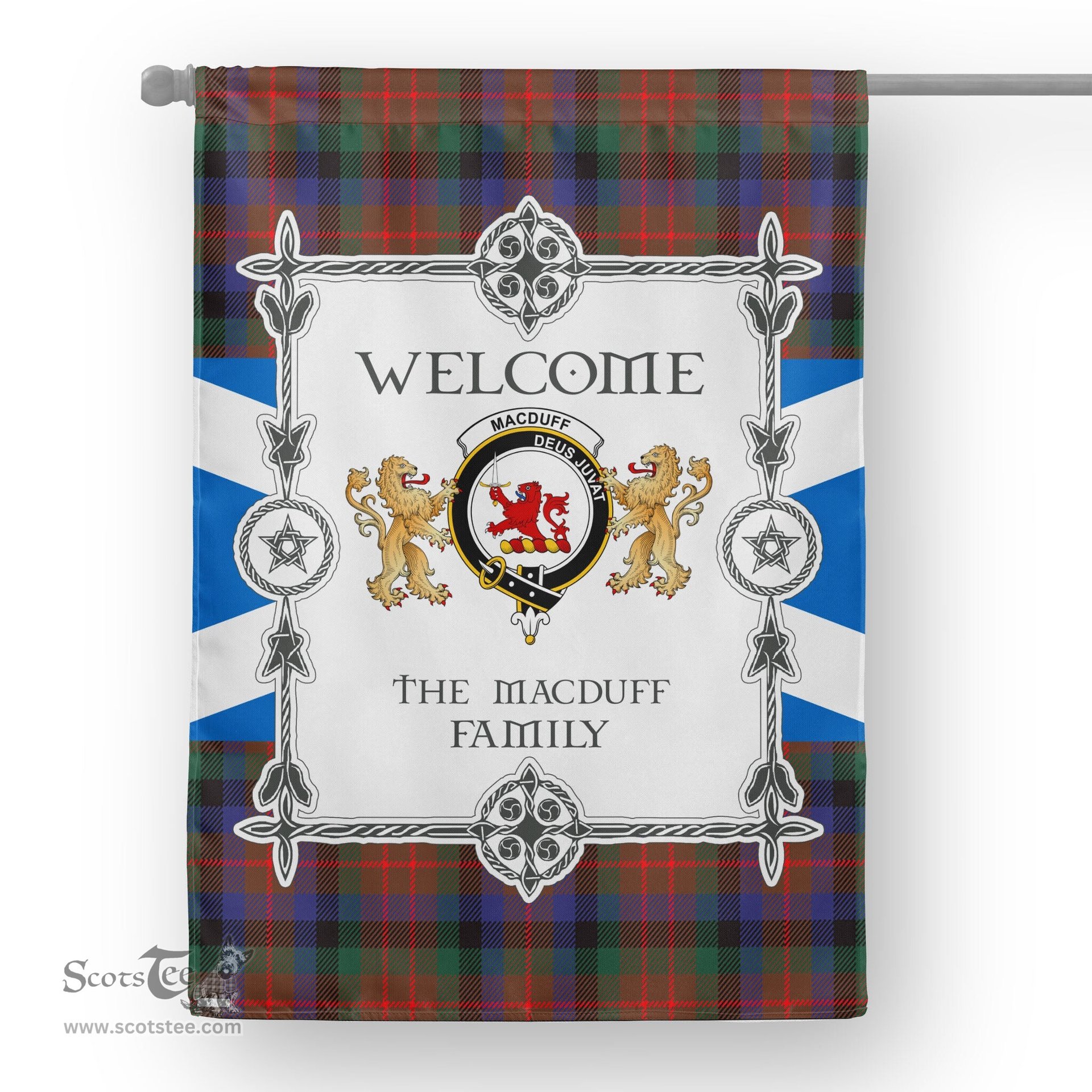 Scotstee Shop MacDuff Hunting Modern Tartan Garden Flag - Tartan Flag Clan Badge Scottish Tartan House Flag, tartan garden flag, Tartan Flag, Crest Garden Flag, Garden Flag, Ireland Garden Flag, Family Crest, Custom Flag, Custom Garden Flag, Ireland Custom Flag, clan tartan flags