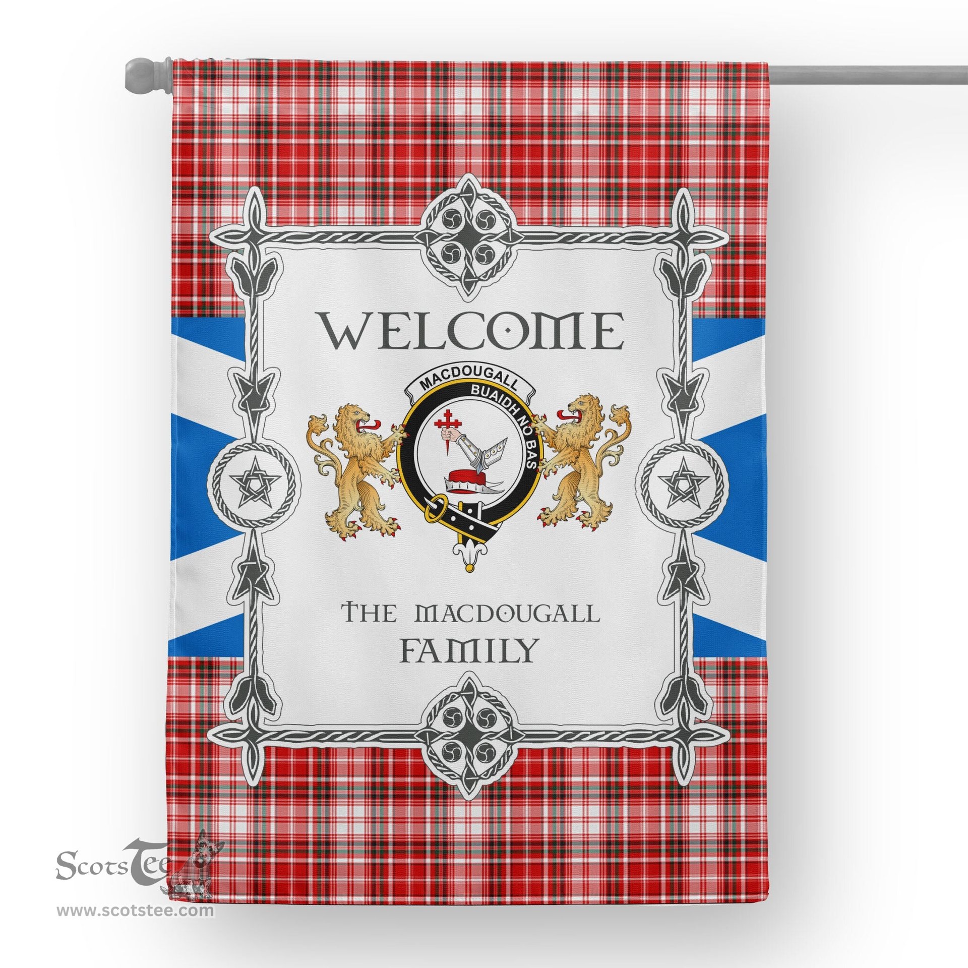Scotstee Shop MacDougall Dress Tartan Garden Flag - Tartan Flag Clan Badge Scottish Tartan House Flag, tartan garden flag, Tartan Flag, Crest Garden Flag, Garden Flag, Ireland Garden Flag, Family Crest, Custom Flag, Custom Garden Flag, Ireland Custom Flag, clan tartan flags
