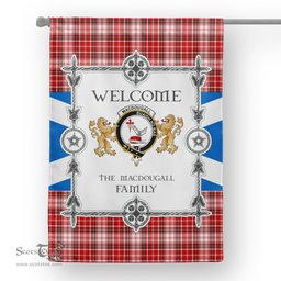 Scotstee Shop MacDougall Dress Tartan Garden Flag - Tartan Flag Clan Badge Scottish Tartan House Flag, tartan garden flag, Tartan Flag, Crest Garden Flag, Garden Flag, Ireland Garden Flag, Family Crest, Custom Flag, Custom Garden Flag, Ireland Custom Flag, clan tartan flags