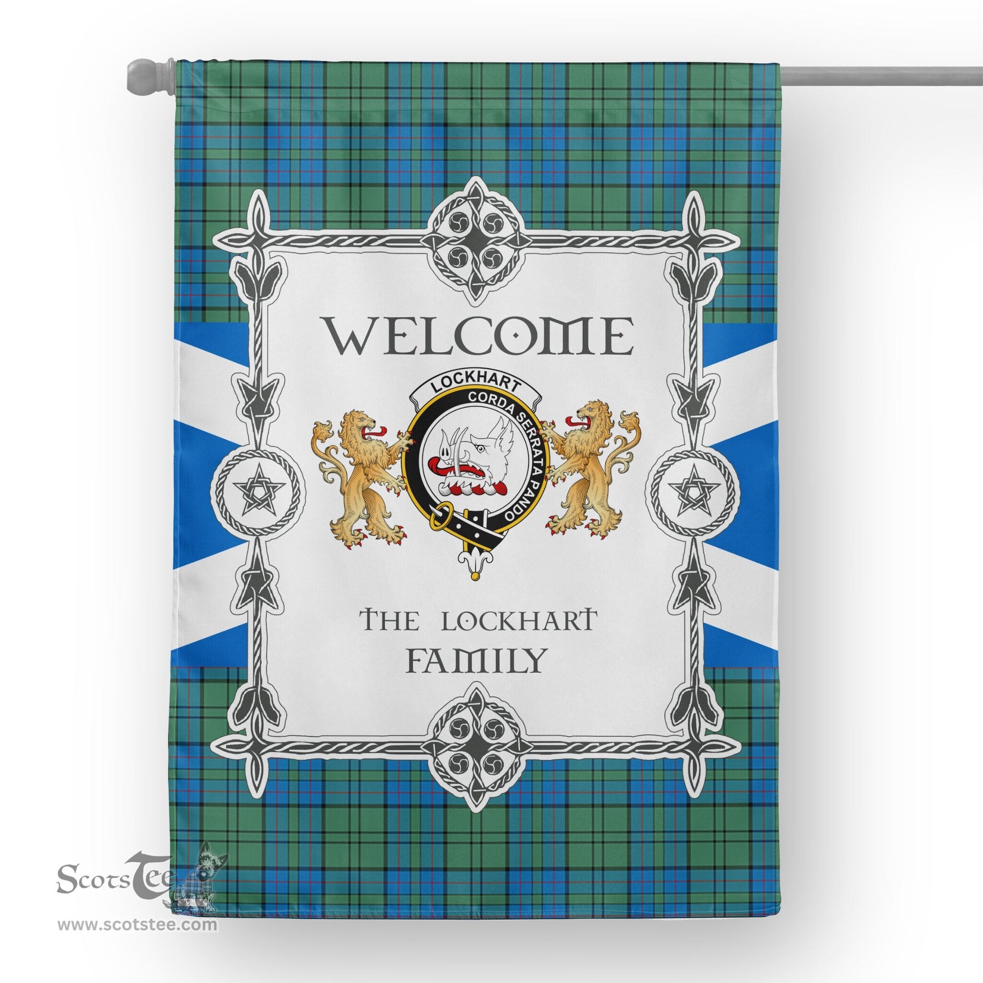 Lockhart Ancient Tartan Garden Flag - Tartan Flag Clan Badge Scottish Tartan House Flag, tartan garden flag, Tartan Flag, Crest Garden Flag, Garden Flag, Ireland Garden Flag, Family Crest, Custom Flag, Custom Garden Flag, Ireland Custom Flag, clan tartan flags