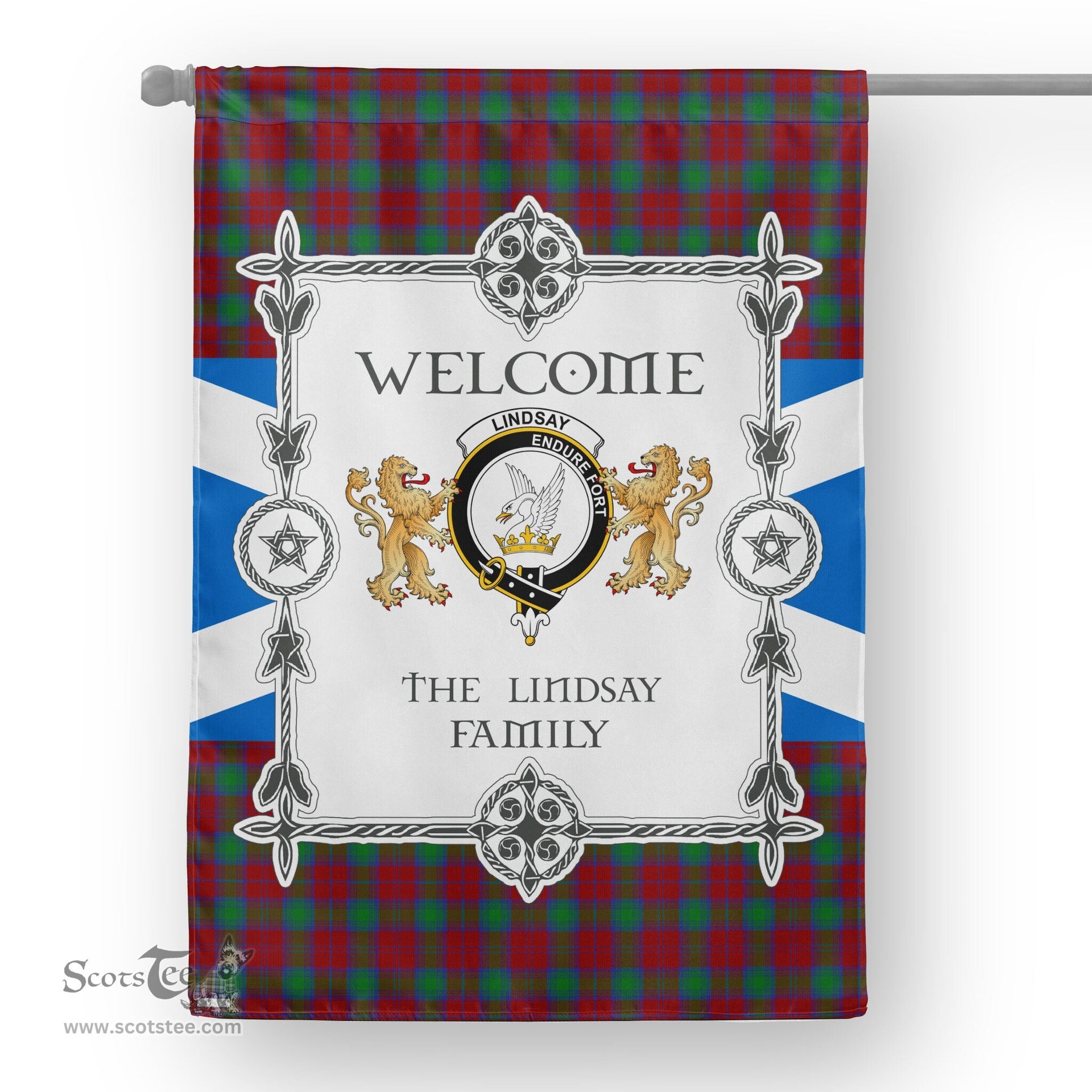 Lindsay Tartan Garden Flag - Tartan Flag Clan Badge Scottish Tartan House Flag, tartan garden flag, Tartan Flag, Crest Garden Flag, Garden Flag, Ireland Garden Flag, Family Crest, Custom Flag, Custom Garden Flag, Ireland Custom Flag, clan tartan flags