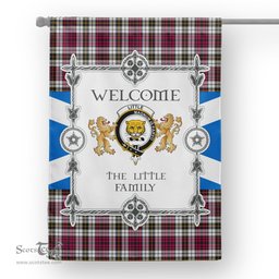 Little Dress Tartan Garden Flag - Tartan Flag Clan Badge Scottish Tartan House Flag, tartan garden flag, Tartan Flag, Crest Garden Flag, Garden Flag, Ireland Garden Flag, Family Crest, Custom Flag, Custom Garden Flag, Ireland Custom Flag, clan tartan flags