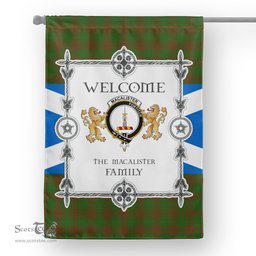 MacAlister Of Glenbarr Hunting Tartan Garden Flag - Tartan Flag Clan Badge Scottish Tartan House Flag, tartan garden flag, Tartan Flag, Crest Garden Flag, Garden Flag, Ireland Garden Flag, Family Crest, Custom Flag, Custom Garden Flag, Ireland Custom Flag, clan tartan flags