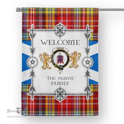 Scotstee Shop Ogilvie Of Airlie Ancient Tartan Garden Flag - Tartan Flag Clan Badge Scottish Tartan House Flag, tartan garden flag, Tartan Flag, Crest Garden Flag, Garden Flag, Ireland Garden Flag, Family Crest, Custom Flag, Custom Garden Flag, Ireland Custom Flag, clan tartan flags