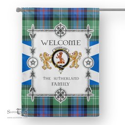 Scotstee Shop Sutherland I Old Ancient Tartan Garden Flag - Tartan Flag Clan Badge Scottish Tartan House Flag, tartan garden flag, Tartan Flag, Crest Garden Flag, Garden Flag, Ireland Garden Flag, Family Crest, Custom Flag, Custom Garden Flag, Ireland Custom Flag, clan tartan flags
