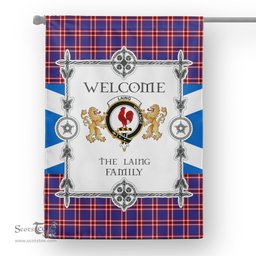 Laing Of Archiestown Tartan Garden Flag - Tartan Flag Clan Badge Scottish Tartan House Flag, tartan garden flag, Tartan Flag, Crest Garden Flag, Garden Flag, Ireland Garden Flag, Family Crest, Custom Flag, Custom Garden Flag, Ireland Custom Flag, clan tartan flags