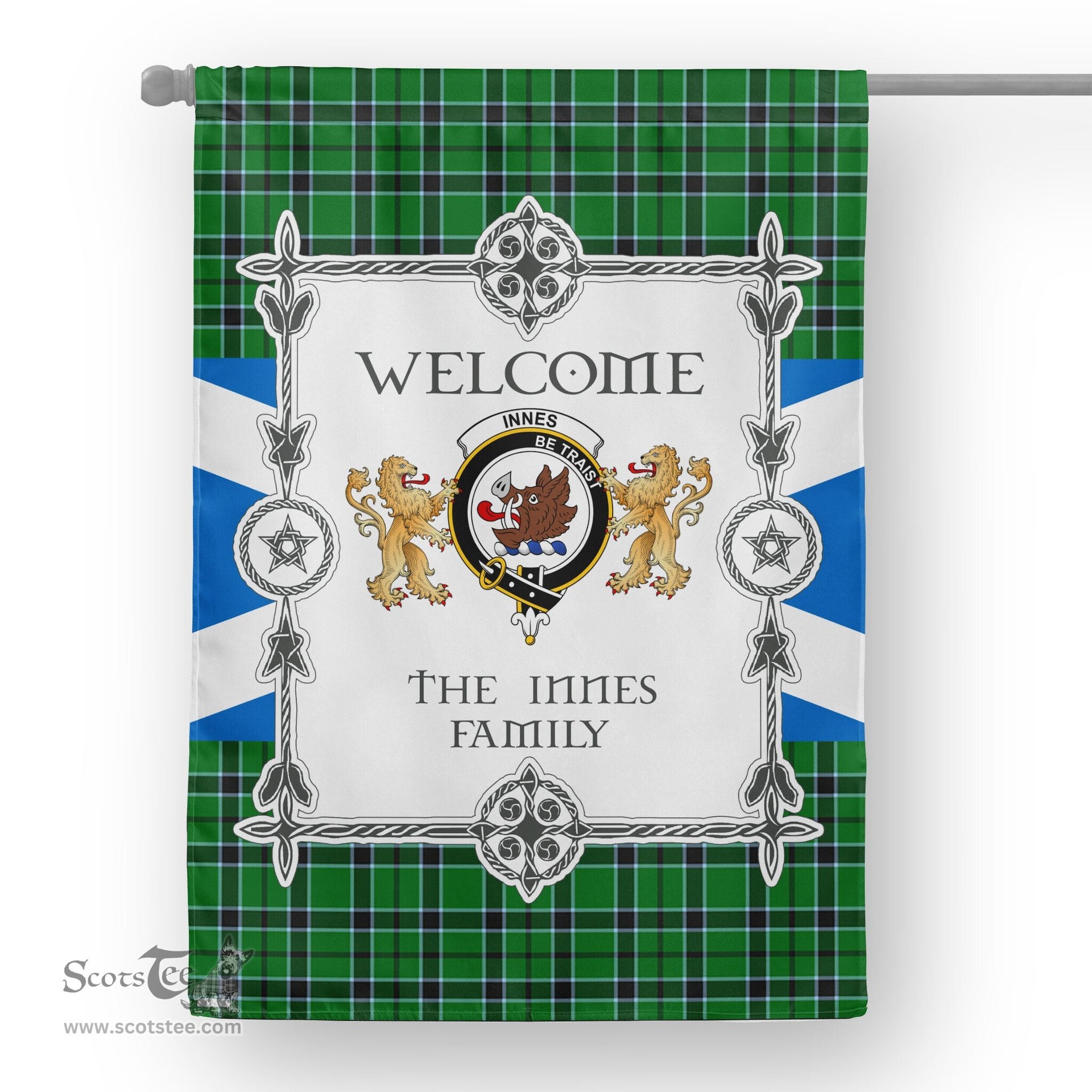 Innes Hunting Tartan Garden Flag - Tartan Flag Clan Badge Scottish Tartan House Flag, tartan garden flag, Tartan Flag, Crest Garden Flag, Garden Flag, Ireland Garden Flag, Family Crest, Custom Flag, Custom Garden Flag, Ireland Custom Flag, clan tartan flags