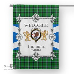 Innes Hunting Tartan Garden Flag - Tartan Flag Clan Badge Scottish Tartan House Flag, tartan garden flag, Tartan Flag, Crest Garden Flag, Garden Flag, Ireland Garden Flag, Family Crest, Custom Flag, Custom Garden Flag, Ireland Custom Flag, clan tartan flags
