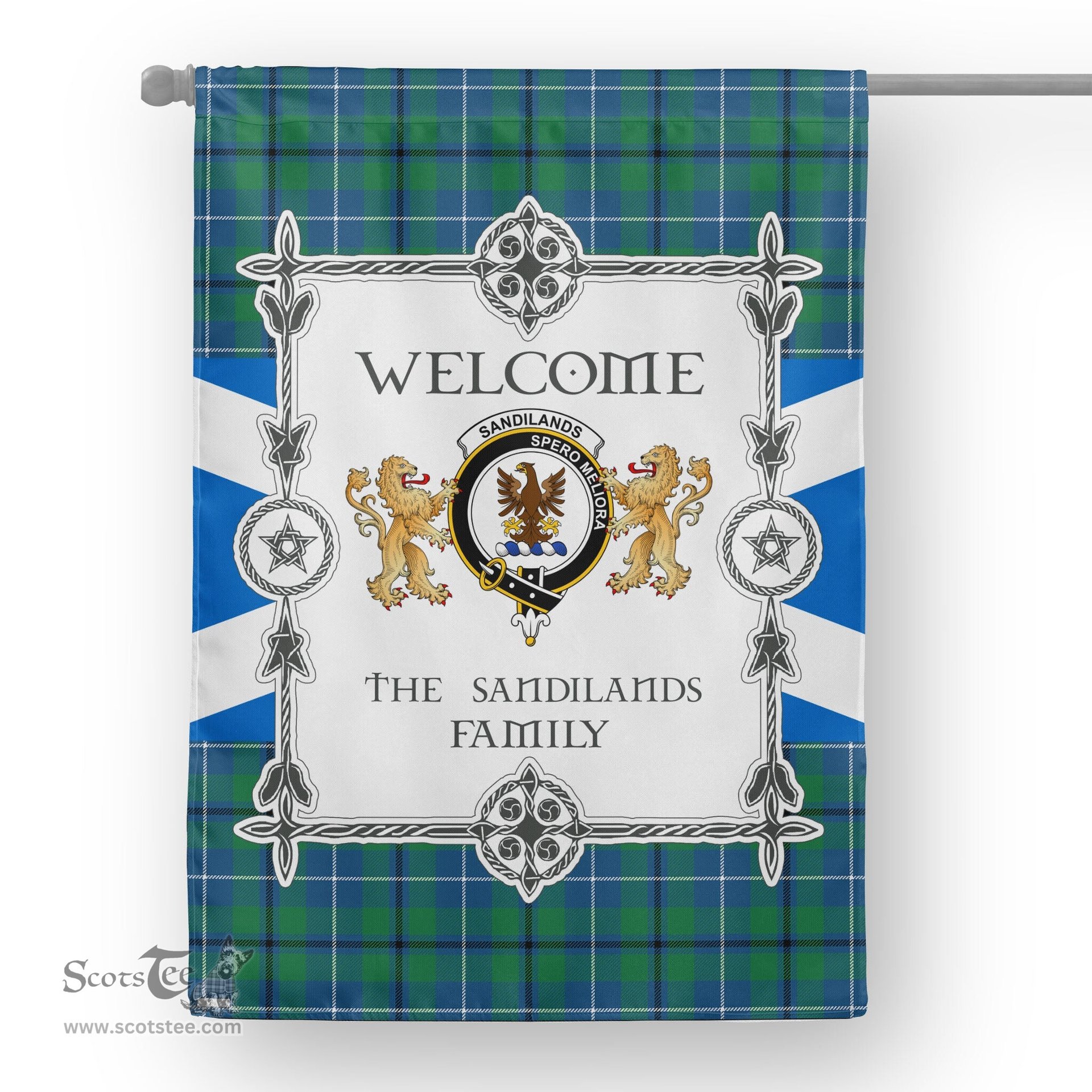 Scotstee Shop Sandilands Ancient Tartan Garden Flag - Tartan Flag Clan Badge Scottish Tartan House Flag, tartan garden flag, Tartan Flag, Crest Garden Flag, Garden Flag, Ireland Garden Flag, Family Crest, Custom Flag, Custom Garden Flag, Ireland Custom Flag, clan tartan flags